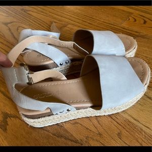 Soda espadrilles light grey blue size 6.